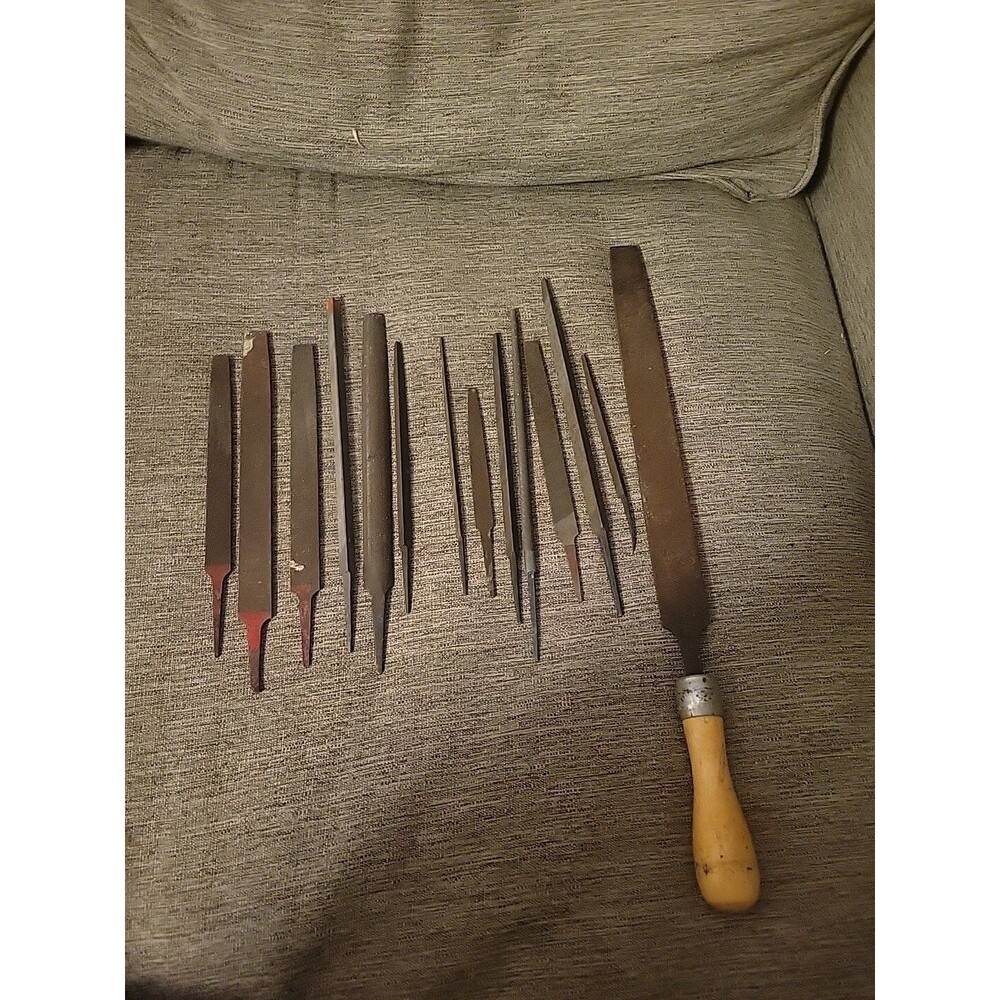 Lot 14 Pcs Mill Bastaff Simonds Black Diamond Hand Tool Files Rasp Vintage USA